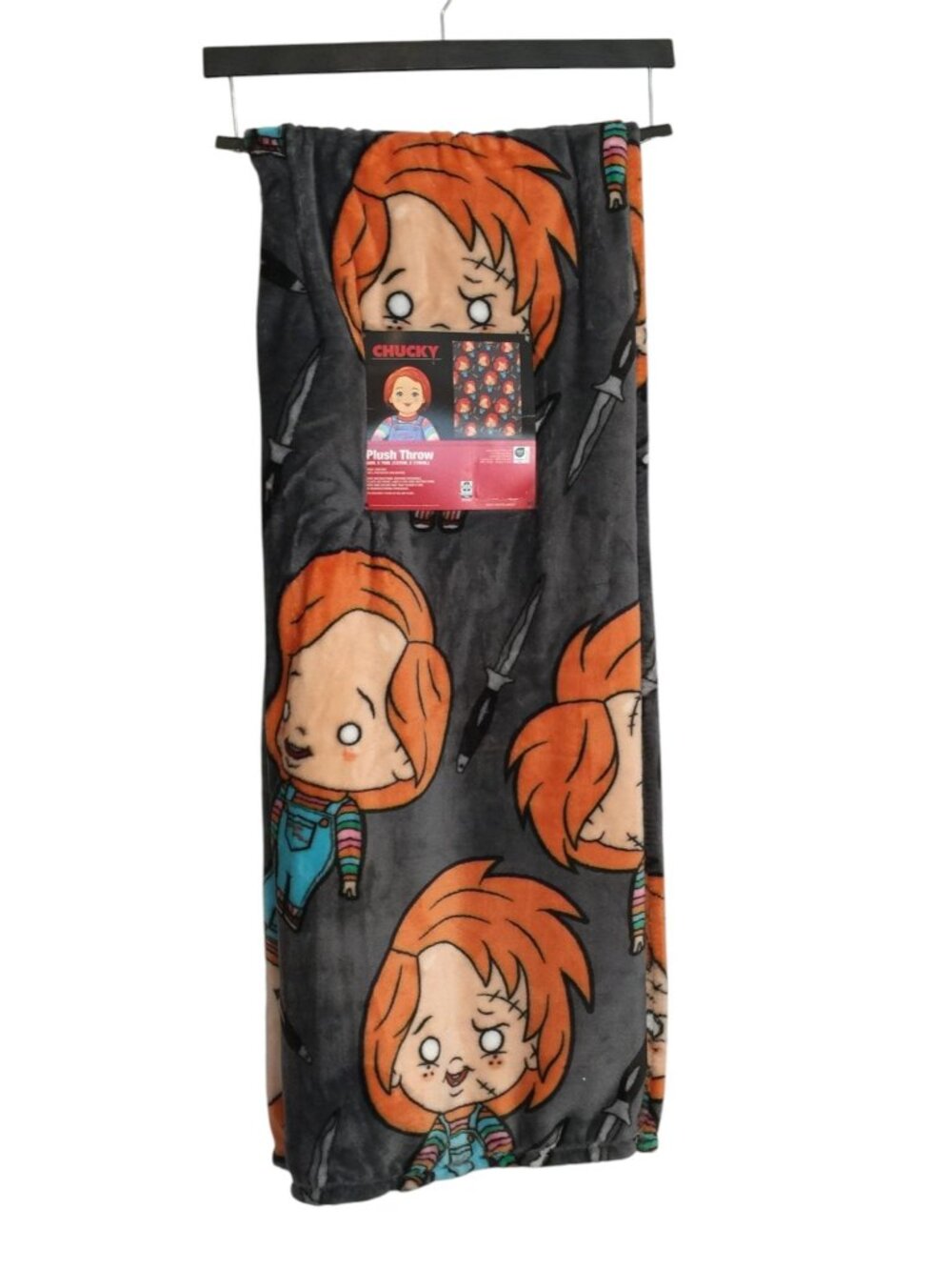 CHUCKY The Many Faces Plush Throw 50" x 70" Halloween